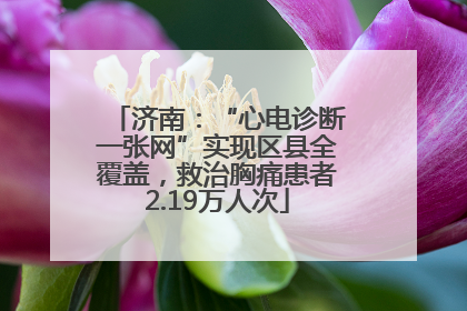 济南：“心电诊断一张网”实现区县全覆盖，救治胸痛患者2.19万人次